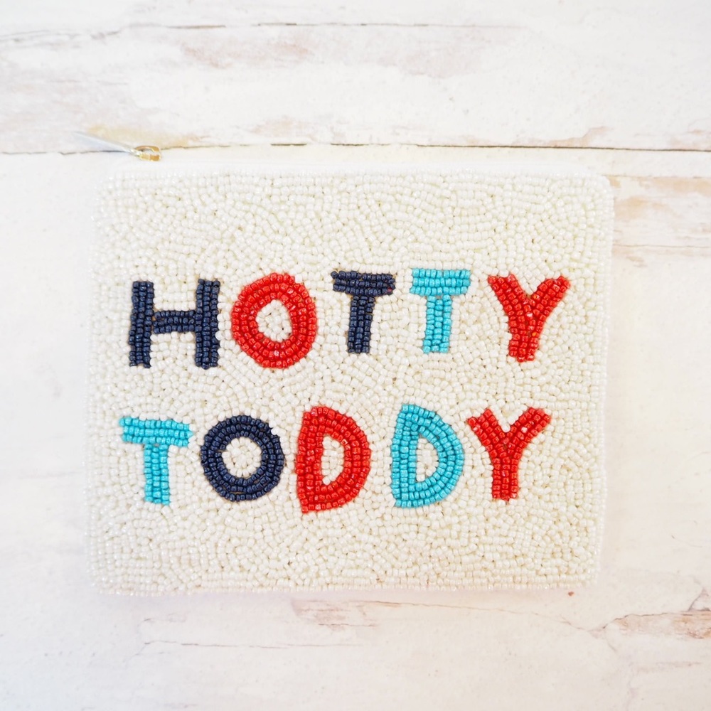 Beaded Ole Miss Hotty Toddy Zip Wallet Collegiate Game Day